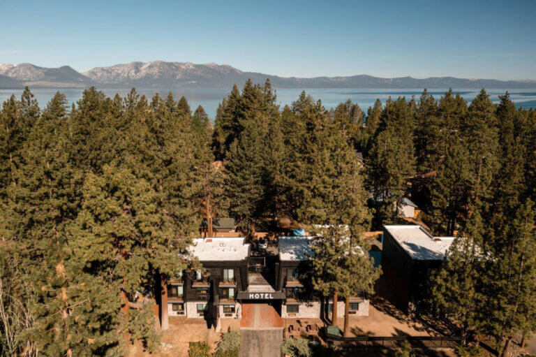 Coachman Hotel at Lake Tahoe Aerial