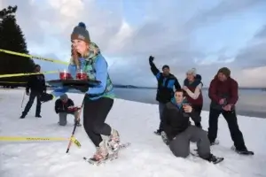 Snowshoe racing Camp Richardson Resort