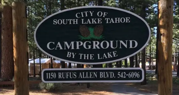 Campground by the lake at Tahoe