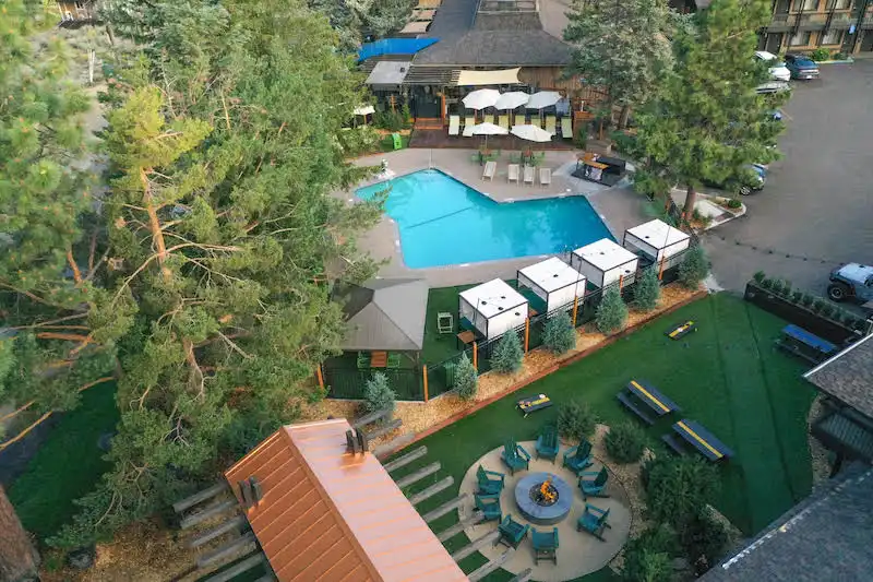 Station House Inn Lake Tahoe Aerial