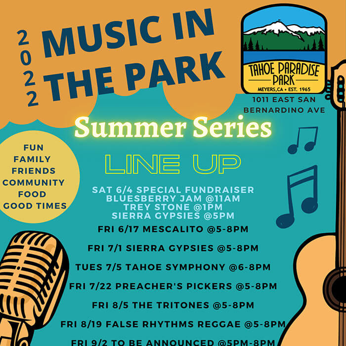 Music in the Park at Tahoe Paradise Park Visit Lake Tahoe