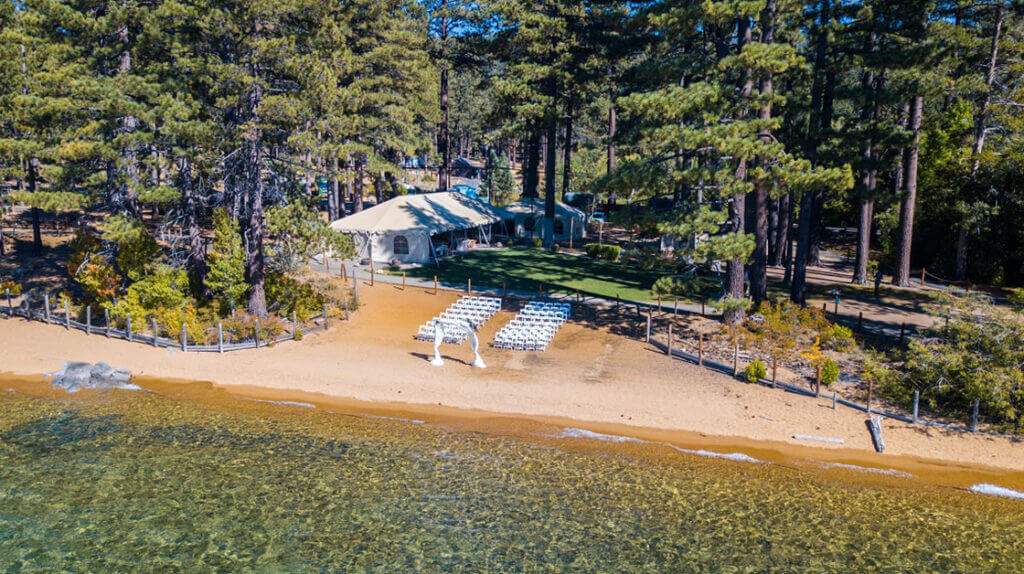 Shoreline Wedding Zephyr Cove Resort Lake Tahoe