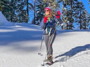 snowshoe trek Echo Lake Tahoe