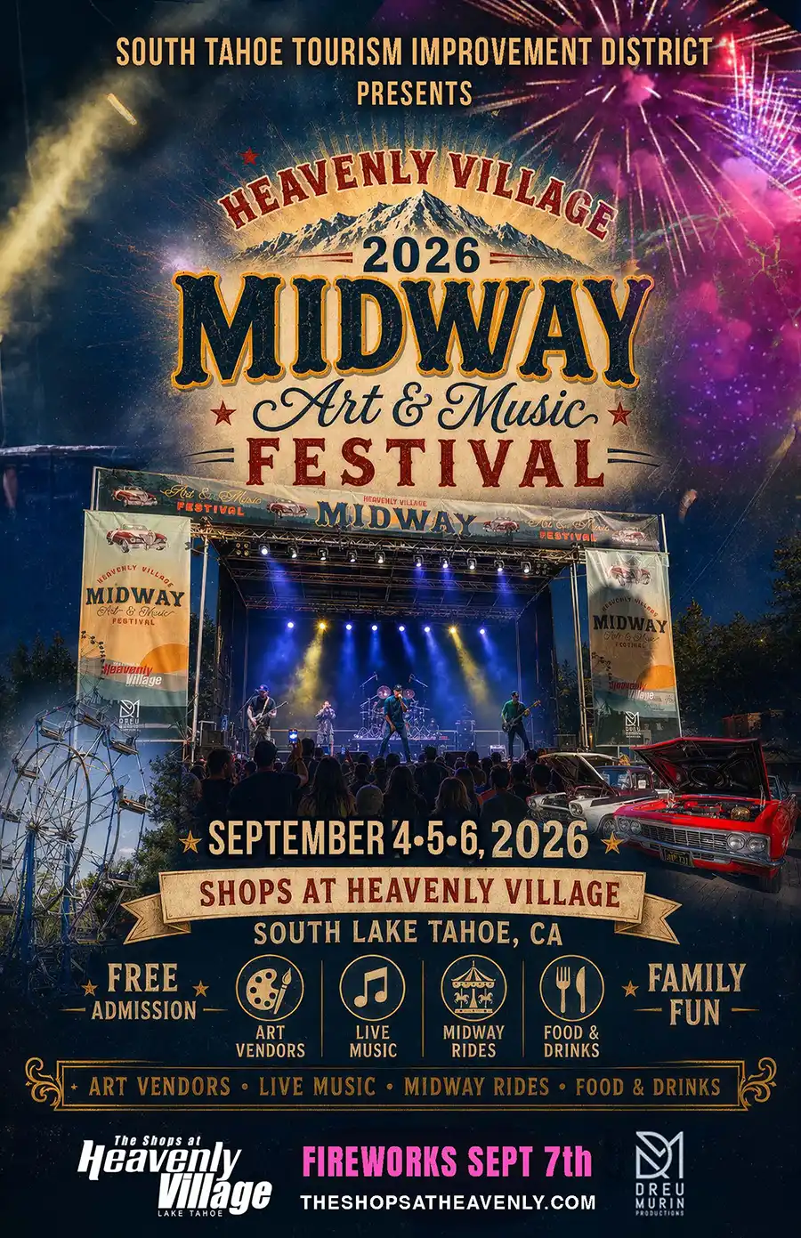Midway Art & Music Festival Labor Day Weekend Heavenly Village Lake Tahoe