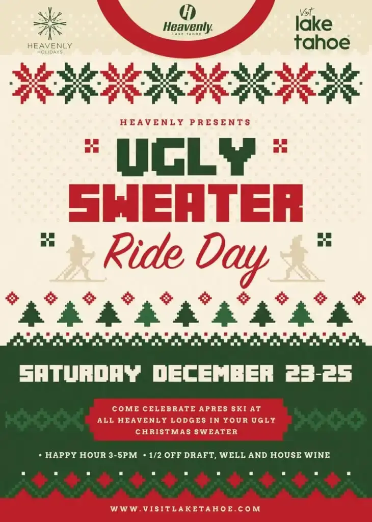 Ugly Sweater Ski Ride Day Heavenly Mountain Resort