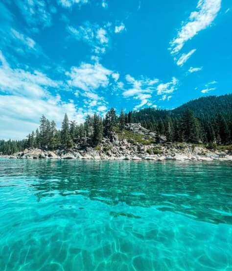 Caribbean blue water at Lake Tahoe