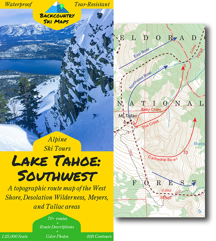 Backcountry ski maps cover
