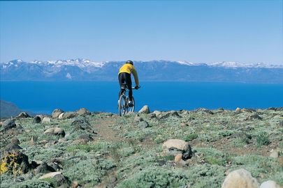 Mountain Biking above Lake Tahoe