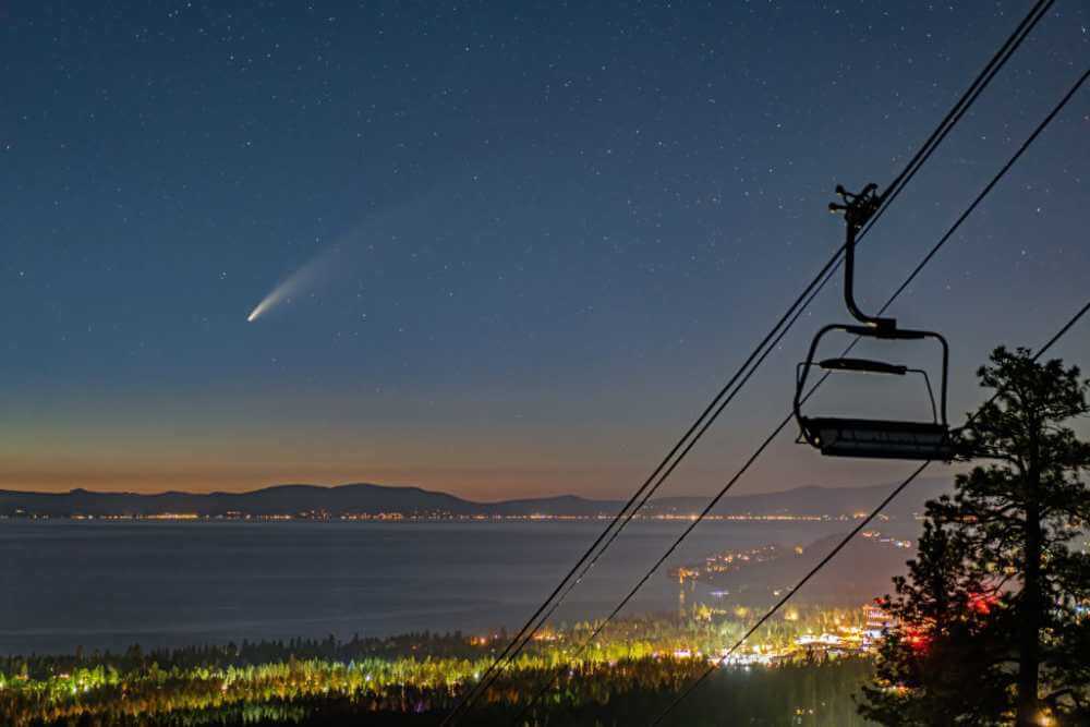 Best Photos Of Comet NEOWISE taken from Heavenly Mountain in Lake Tahoe