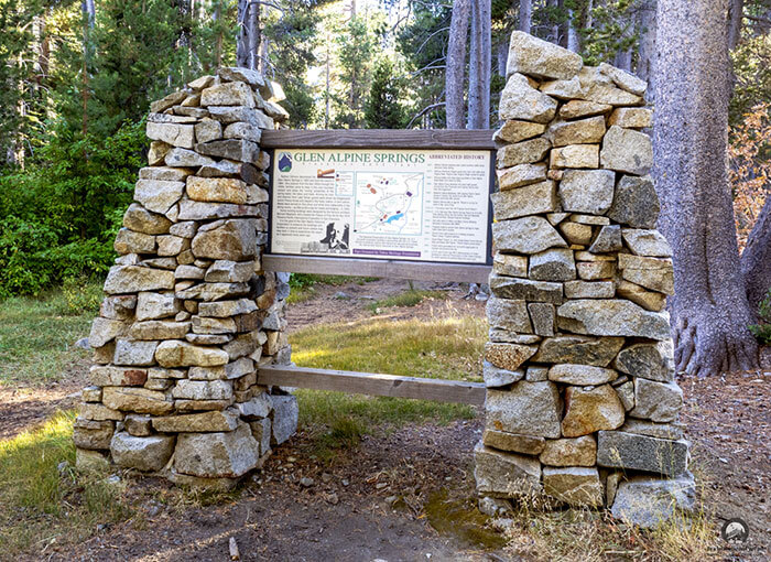 Glen Alpine Springs Lake Tahoe Sign