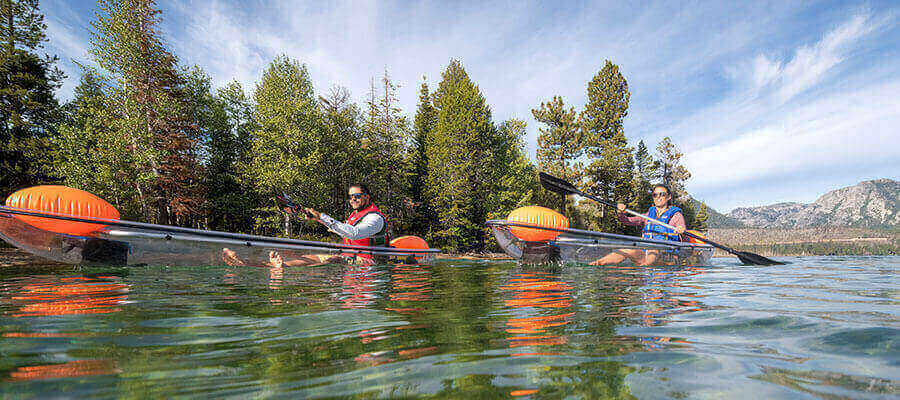 Clear Kayak on Lake Tahoe