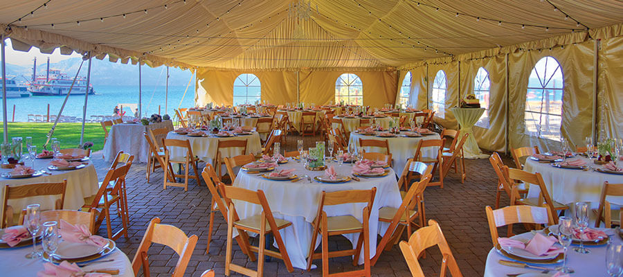 Group Function at Zephyr Cove Resort Outdoor Tent