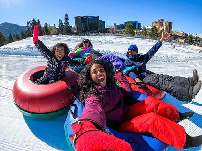 Tubing at Tahoe Snowmobile's Tubing Hill