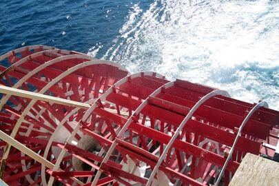 The Paddle Wheels on the Tahoe Queen 