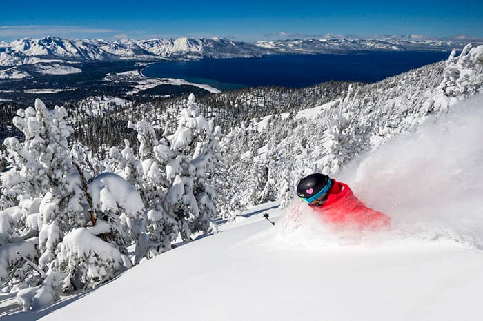 Skier at Heavenly Mountain Resort Lake Tahoe