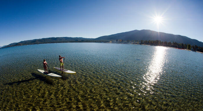 Standup Paddleboarding in Lake Tahoe 
