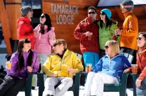 Skiers at Tamarack Lodge Heavenly Mountain Resort