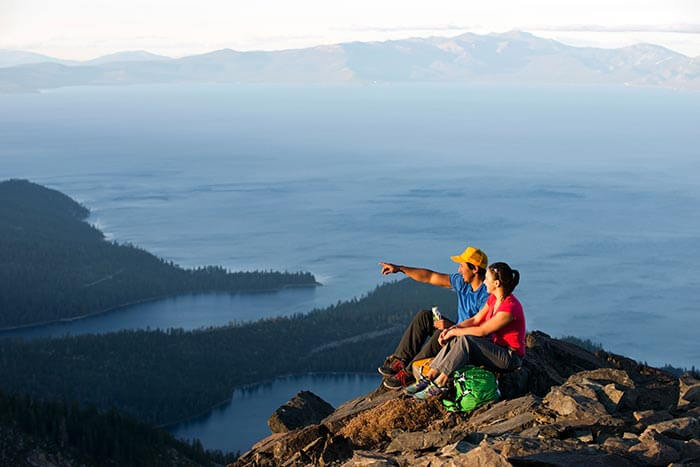 View from Mt Tallac Lake Tahoe