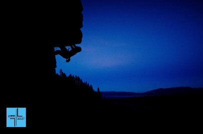 Climbing in the dark near South Lake Tahoe 