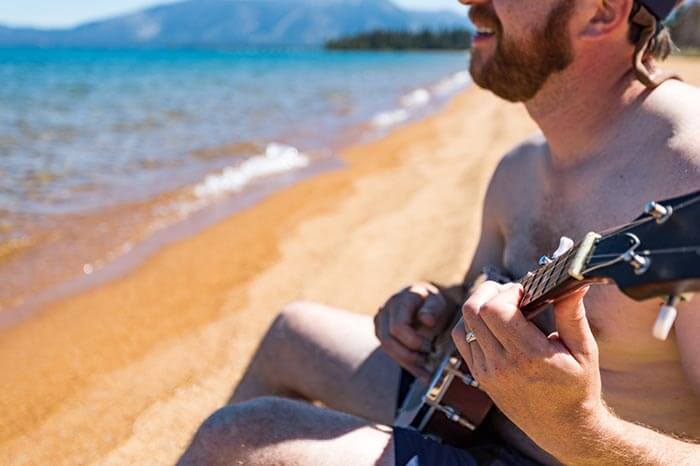 Baldwin Beach Lake Tahoe Guitar