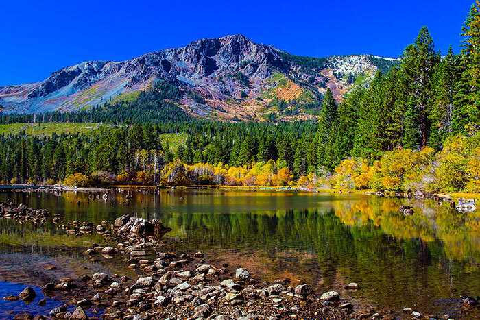 Fallen Leaf Lake in the fall Lake Tahoe