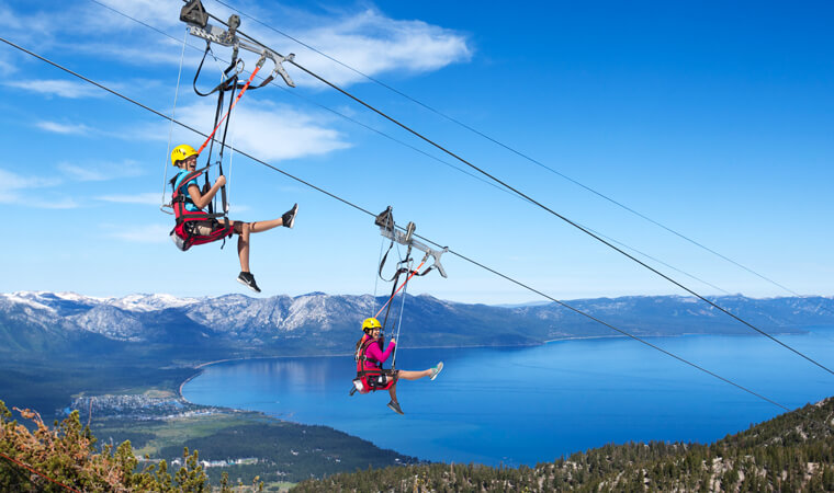 Take a ride on the Blue Streak zip line!| Photo by Corey Rich / Heavenly Mountain Resort