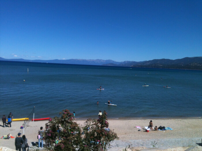 Lakeview Commons in South Lake Tahoe - easier to stop and take in the view by bike