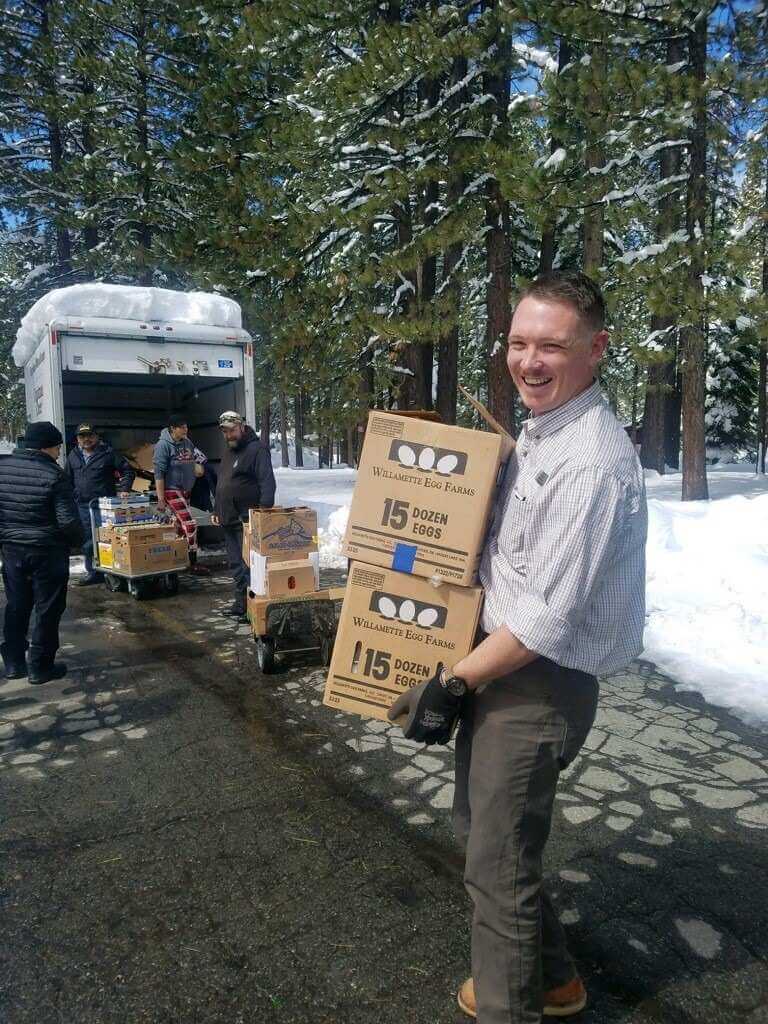 MontBleu Tahoe donating food