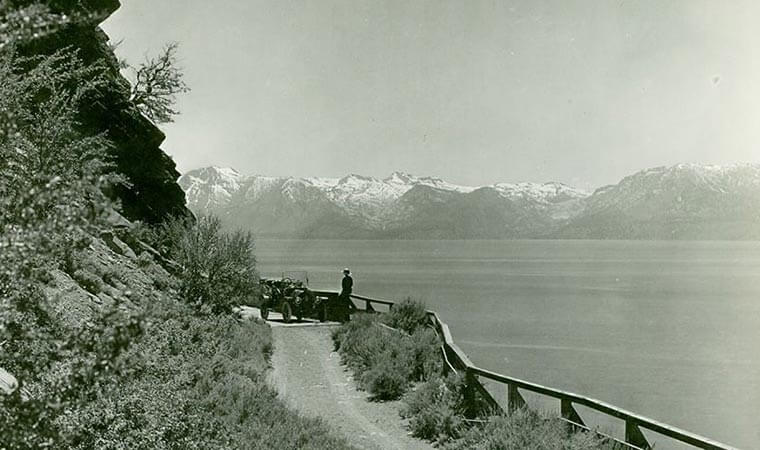 Old Photo of Cave Rock Lake Tahoe Historical Society Museum