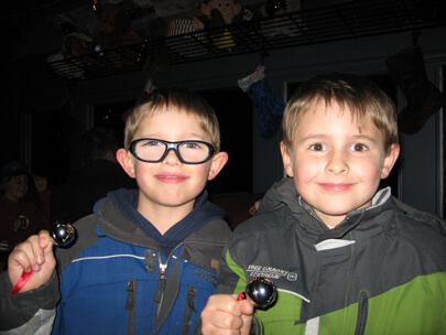 Kids with bells Polar Express 