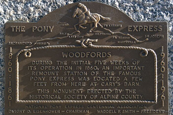 Pony Express Woodfords California