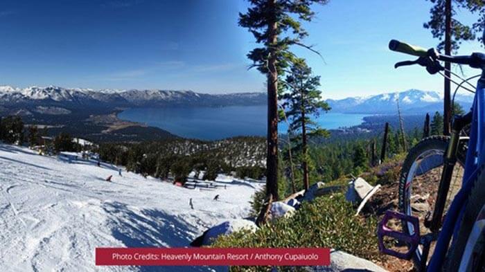 Ski and bike on the same day Lake Tahoe