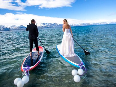 Lake Tahoe Paddleboard Wedding