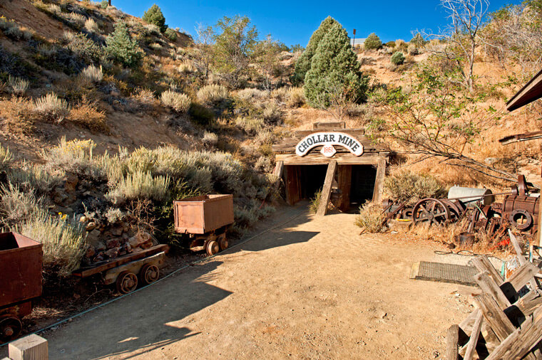 With its riches first located in1859, Virginia City's Chollar Mine (later the Chollar-Potosi) was one of the leading producers on the Comstock. Over the next 80 years, miners blasted and carted out some $17 million in gold and silver. | Photo courtesy of Virginia City Tourism Commission