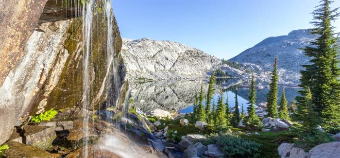 Waterfall Camp Lake Aloha Desolation Wilderness Lake Tahoe