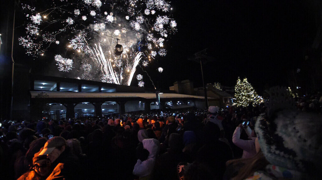 Fireworks at NYE at Heavenly Holidays in South Lake Tahoe