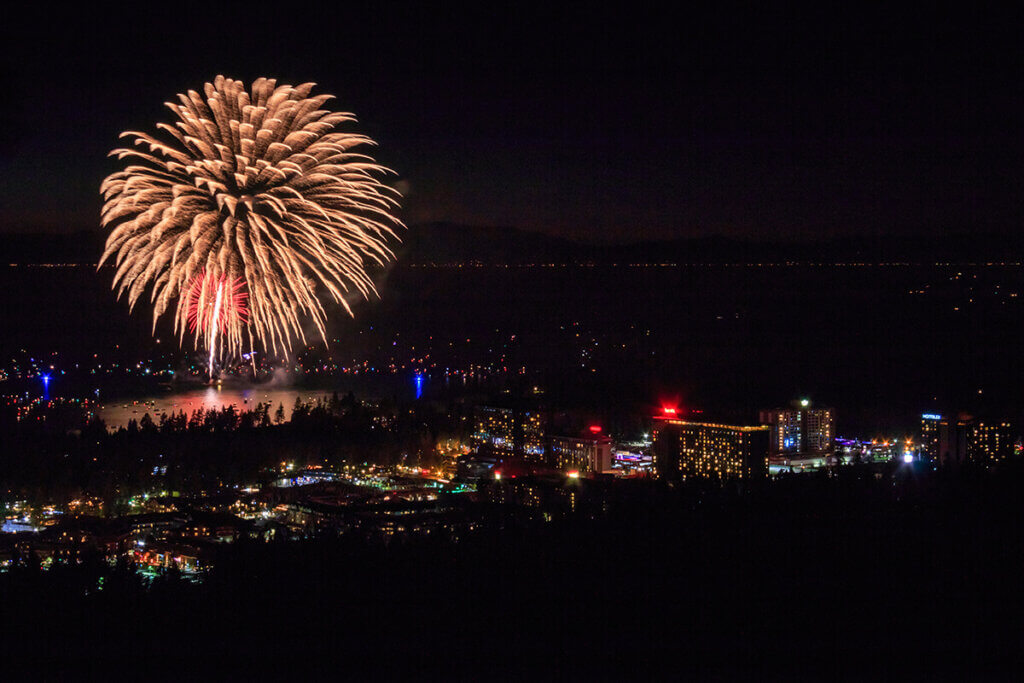 Lights on the Lake Fireworks Lake Tahoe
