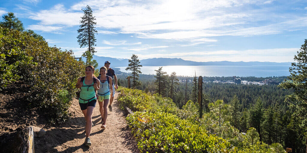 Hiking on Van Sickle Trail at Lake Tahoe