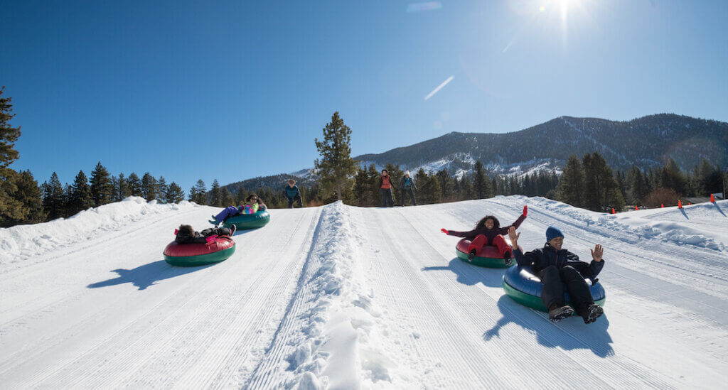 Snow Tubing hills at Lake Tahoe