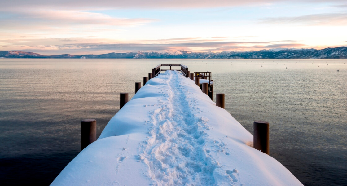 Pier with Snow