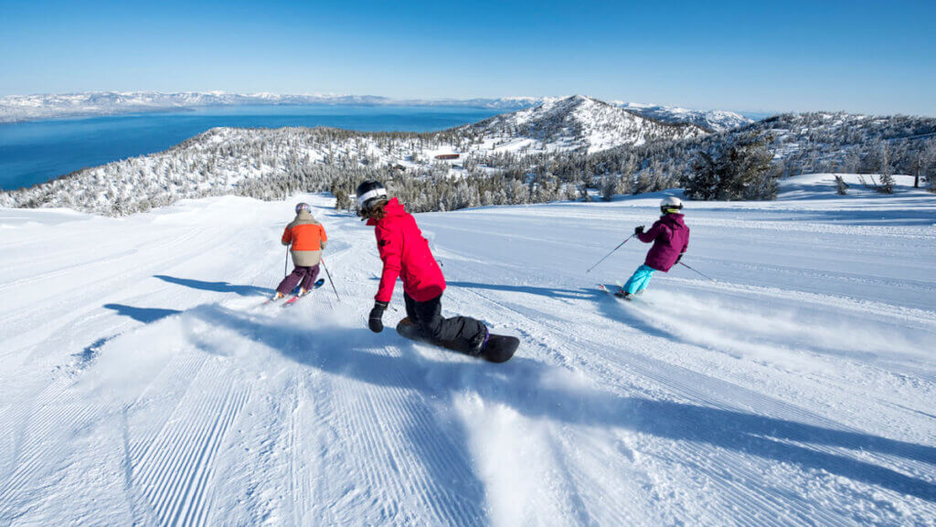 Skiers at Heavenly Mountain Resort