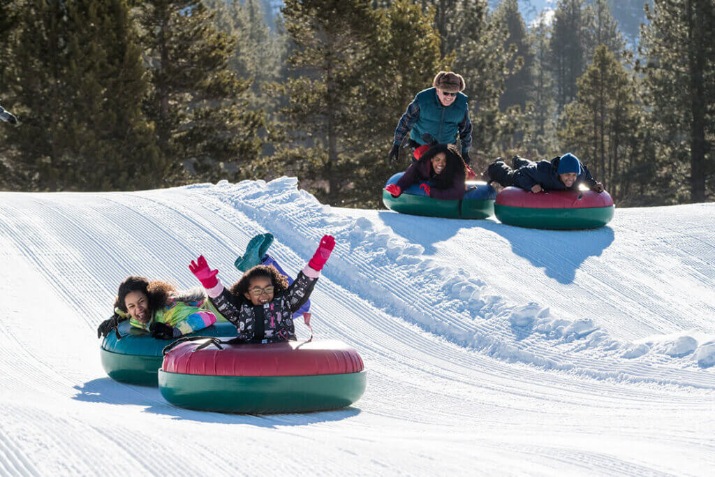 Snow Tubing with family at Lake Tahoe