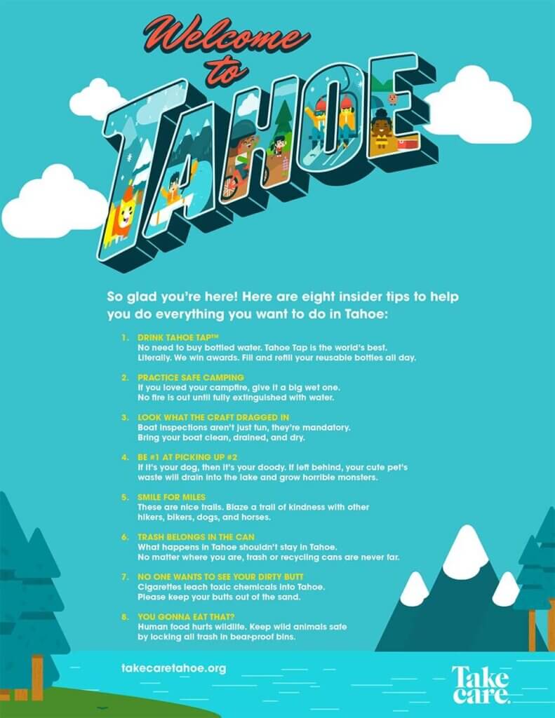 Take Care Lake Tahoe welcome to tahoe insider tips