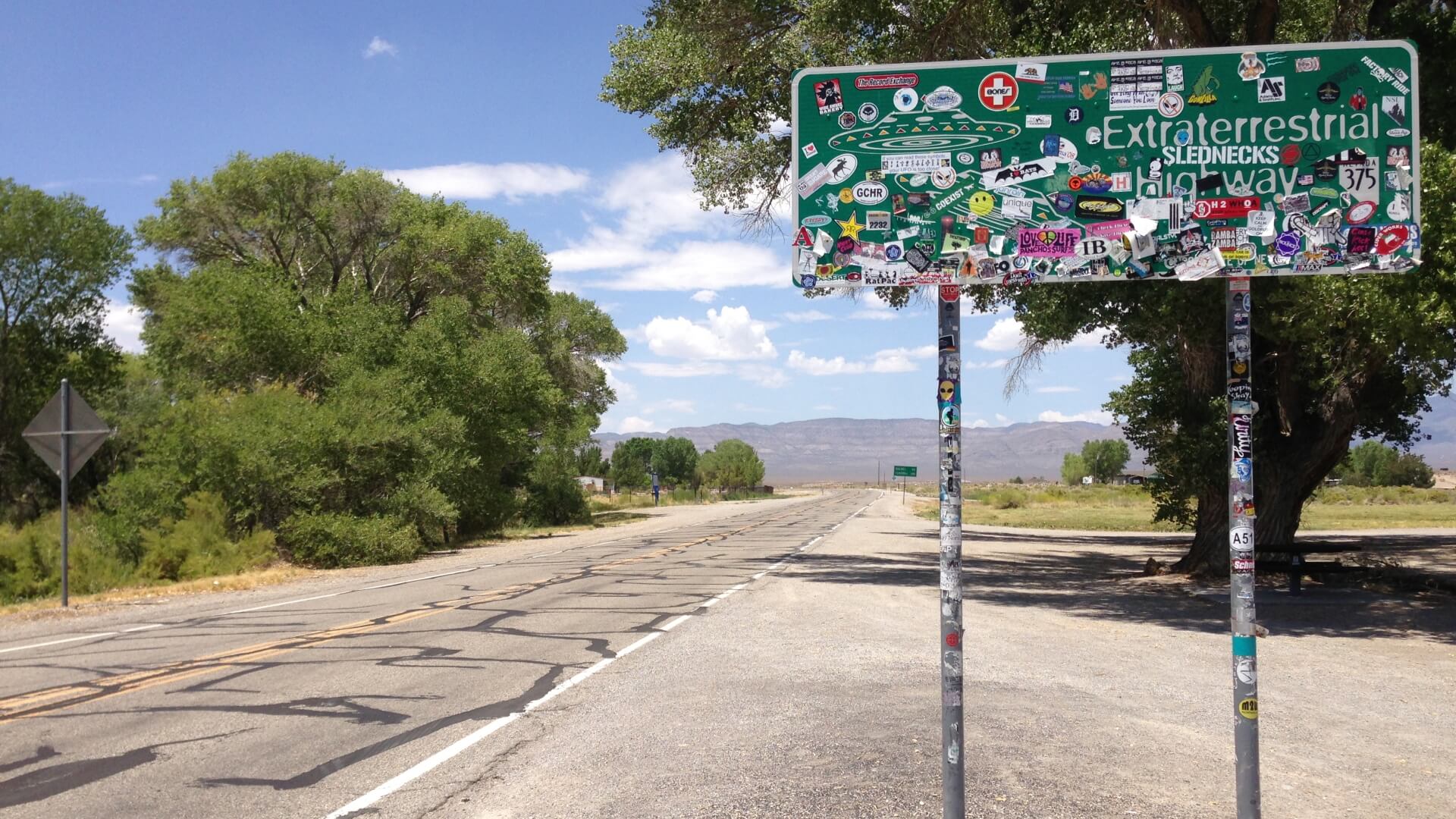 Extraterrestrial Highway Sign, Crystal Springs NV 