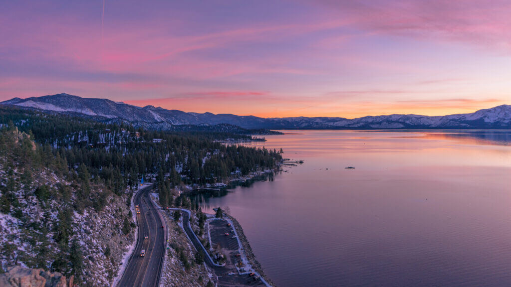 Sunset over Cave Rock State Park and Boat Launch - Rachid Dahnoun / LTVA