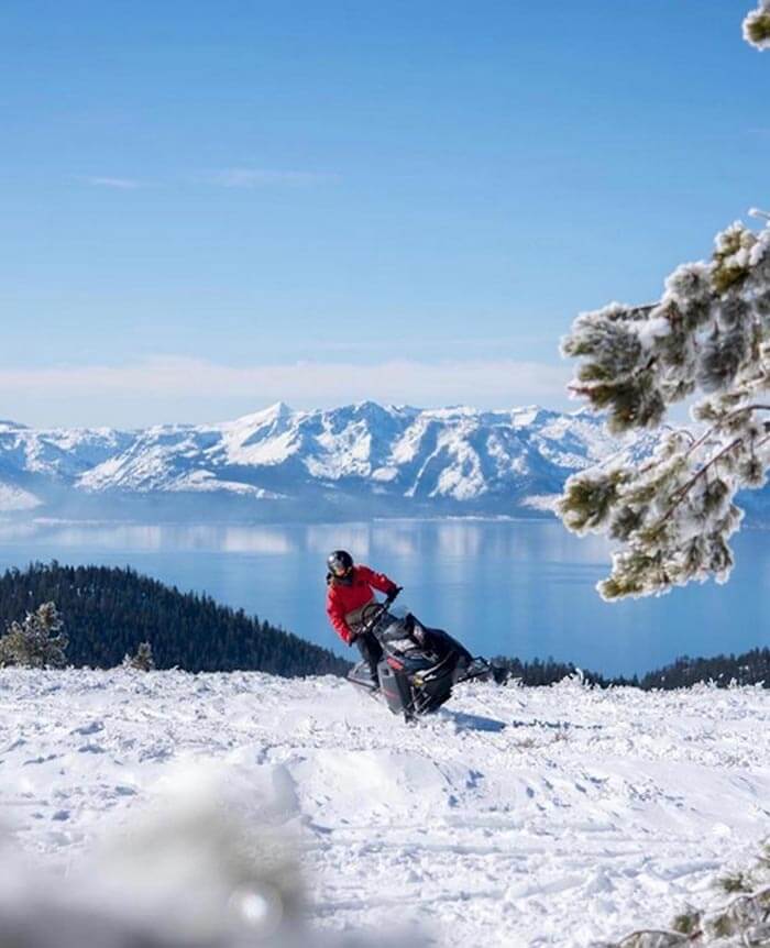 Snowmobile via TahoeJackie Instagram