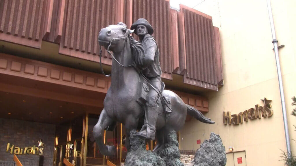 Pony Express Rider Statue at Harrah's Lake Tahoe