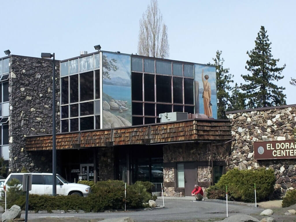 Mural on the El Dorado County Building Lake Tahoe