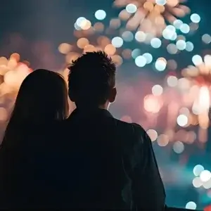 Fireworks from Golden Nugget Lake Tahoe Rooftop