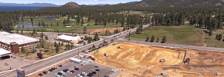 Excavation work is underway on the Tahoe South Events Center